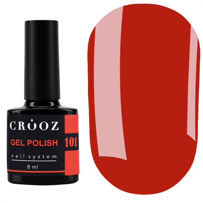 Гель лак Crooz Gel Polish №101, червоний, 8 мл