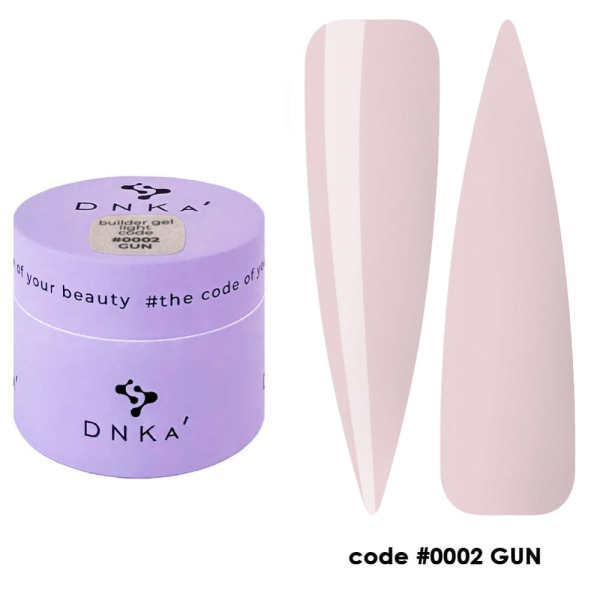 Гель моделирующий DNKa Builder Gel Light #0002 Gun, кремовая, 15 мл
