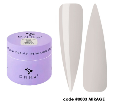 Гель моделирующий DNKa Builder Gel Light #0003 Mirage, серо-бежевый, 15 мл