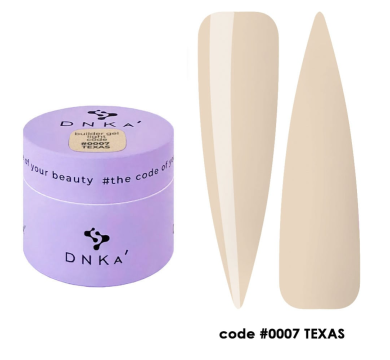 Гель моделирующий DNKa Builder Gel Light #0007 Texas, нежно-бежевый, 15 мл