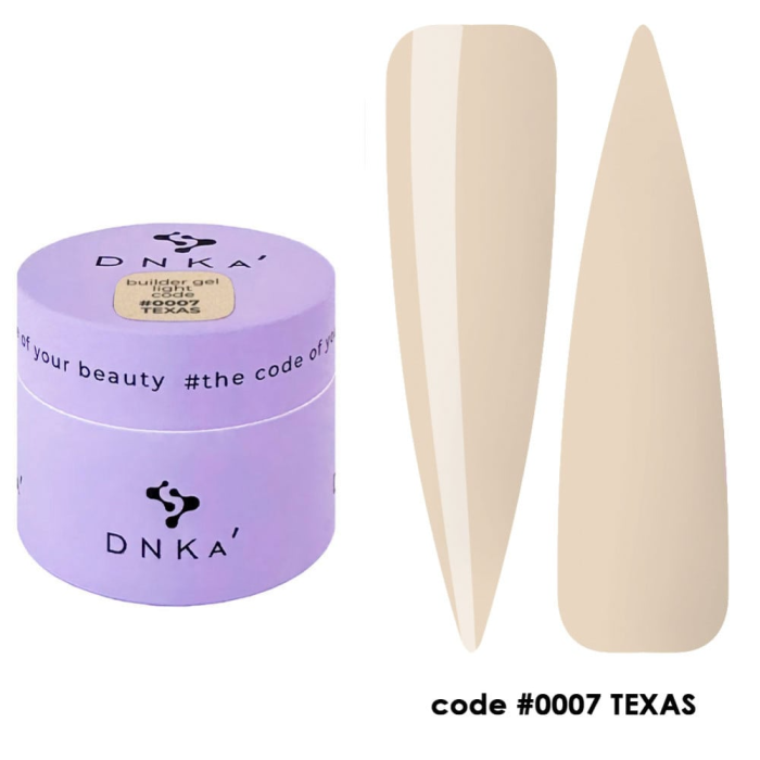 Гель моделюючий DNKa Builder Gel Light #0007 Texas, ніжно-бежевий, 15 мл