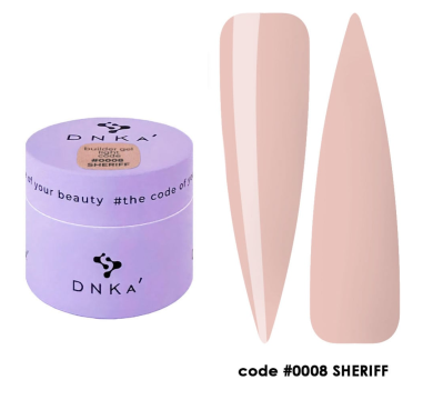 Гель моделюючий DNKa Builder Gel Light #0008 Sheriff, бежево-рожевий, 15 мл