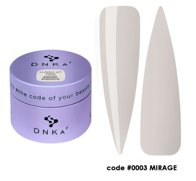 Гель моделюючий DNKa Builder Gel Light #0003 Mirage, сіро-бежевий, 30 мл