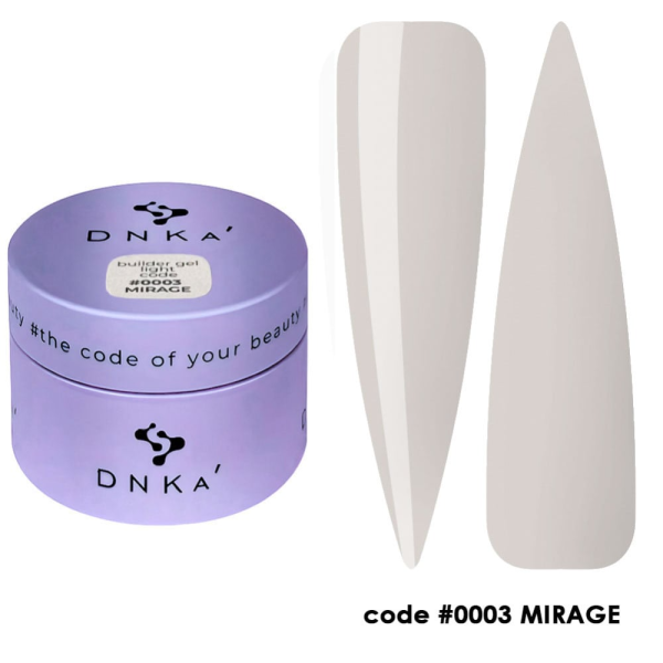 Гель моделюючий DNKa Builder Gel Light #0003 Mirage, сіро-бежевий, 30 мл