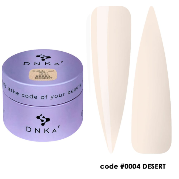 Гель моделюючий DNKa Builder Gel Light #0004 Desert, світлий беж, 30 мл