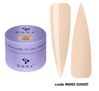 Гель моделюючий DNKa Builder Gel Light #0005 Sunset, латте, 30 мл