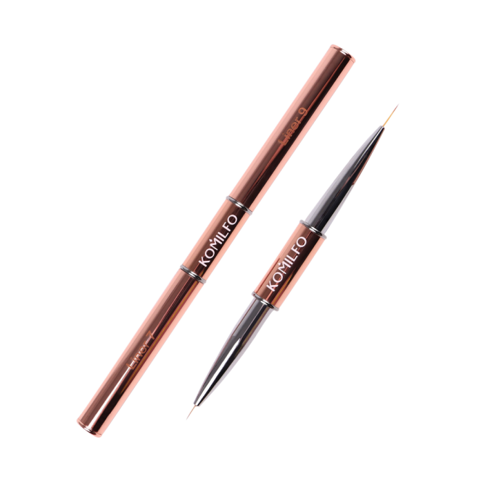 Кисть двухсторонняя Komilfo Rose Gold Double Liner - лайнер (7 мм)/лайнер (9 мм)