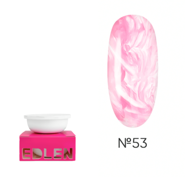 Змінний картридж Edlen Builder Gel Pearl №53 - гель для нарощування, перламутровий яскраво-рожевий,