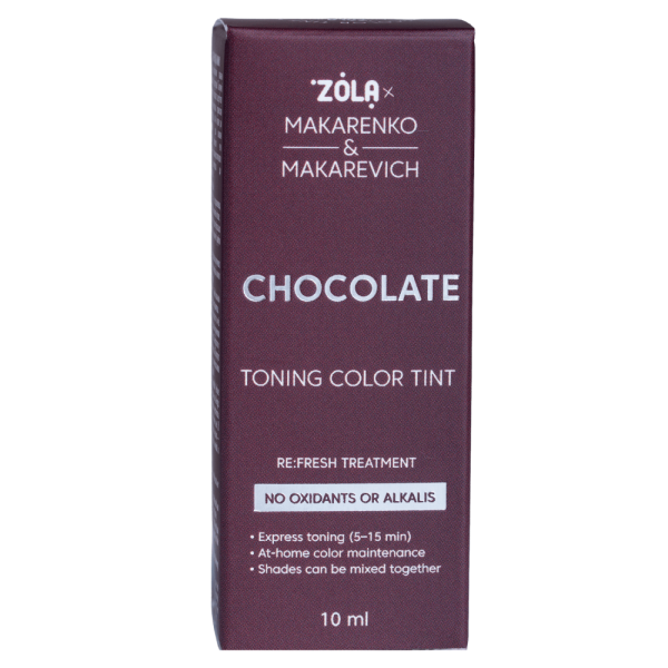 Фарба тонуюча ZOLA x Makarenko x Makarevich Toning Color Tint Chocolate, шоколадна, 10 мл