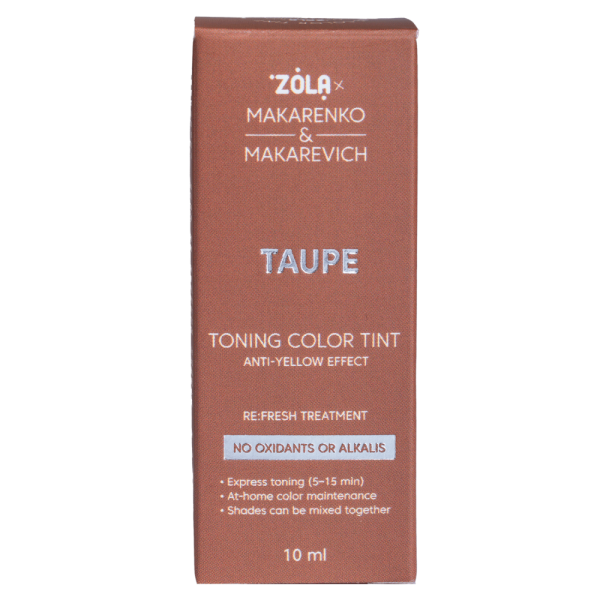 Краска тонирующая ZOLA x Makarenko x Makarevich Toning Color Tint Taupe, тауп, 10 мл