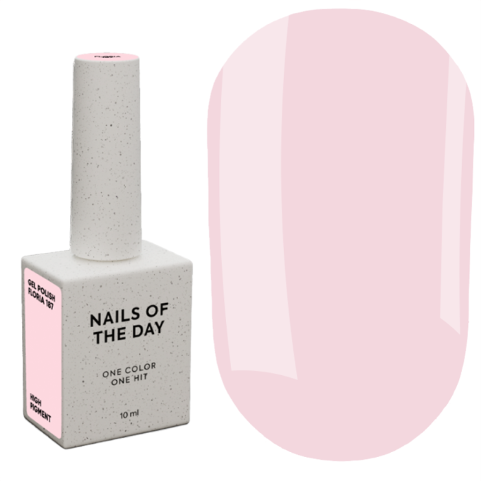 Гель-лак, в один слой NAILSOFTHEDAY №187 Floria, пастельно-розовый, 10 мл