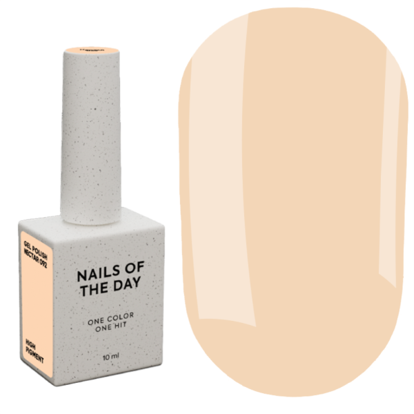 Гель-лак, в один шар NAILSOFTHEDAY №092 Nectar, персиковий, 10 мл
