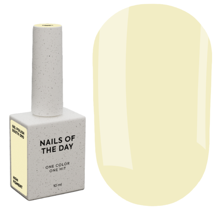 Гель-лак, в один слой NAILSOFTHEDAY №090 South, пастельно-желтый, 10 мл