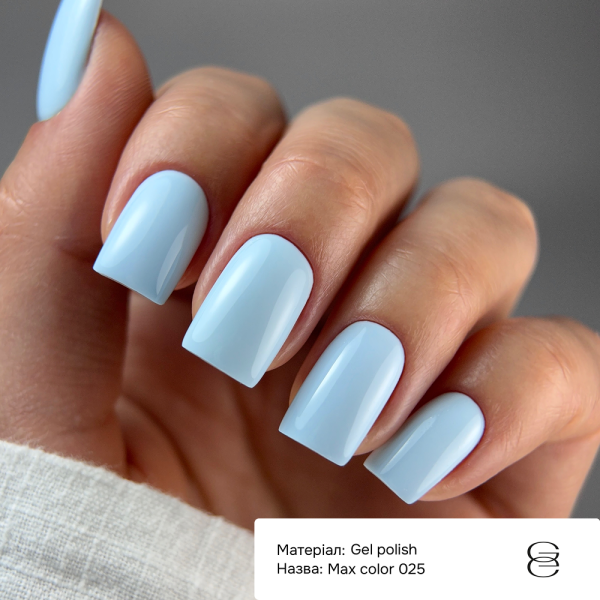 Гель-лак GEMELY Max Color №025, блакитний, 6 мл