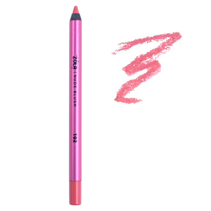 Олівець гелевий для губ Zola 102 Nude Blush, нюдовий рожево-бежевий