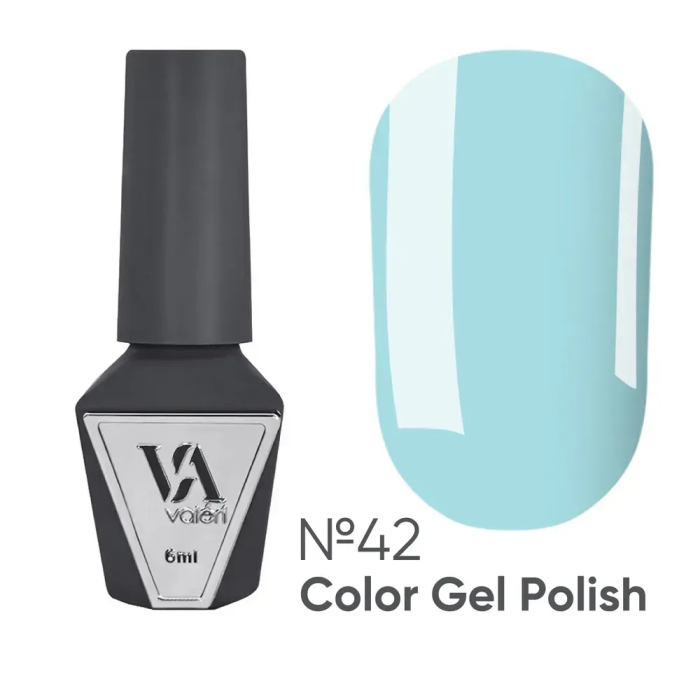 Гель-лак Valeri Color New №042, м'ятно-блакитний, 6 мл