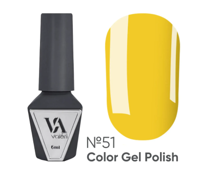 Гель-лак Valeri Color New №051, яскраво-жовтий, 6 мл