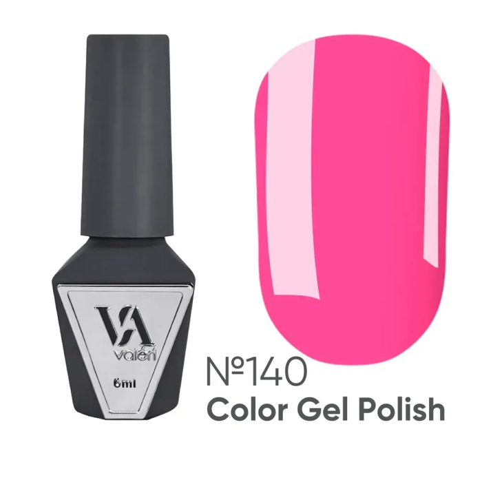 Гель-лак Valeri Color New №140, яскраво-рожевий, 6 мл
