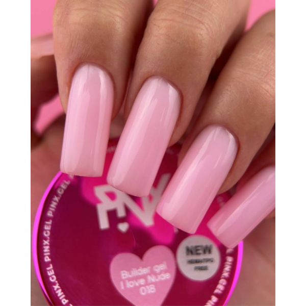 Pinx Builder gel I Love Nude №018 - конструюючий гель, рожевий, 30 мл