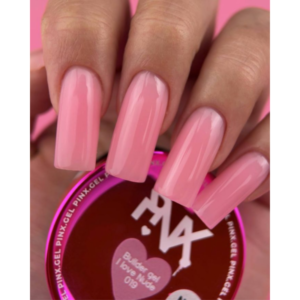 Pinx Builder gel I Love Nude №019 - конструирующий гель, персиковый, 30 мл