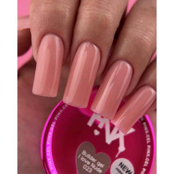 Pinx Builder gel I Love Nude №023 - конструюючий гель, бежево-нюдовий, 30 мл
