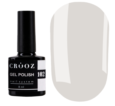 Гель лак Crooz Gel Polish №102, молочно-бежевий нюд, 8 мл
