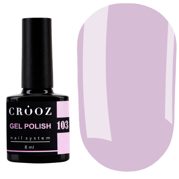 Гель лак Crooz Gel Polish №103, молочно-лавандовый, 8 мл