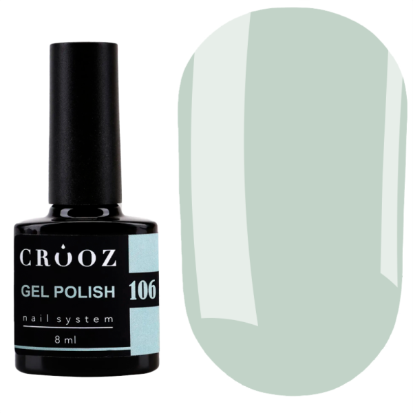 Гель лак Crooz Gel Polish №106, пастельно-оливковий, 8 мл
