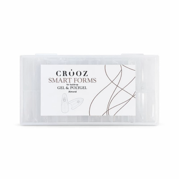 Верхние формы Crooz Smart Forms For Build-up Gel & Polygel Almond, сендвич, миндаль, 240 шт.