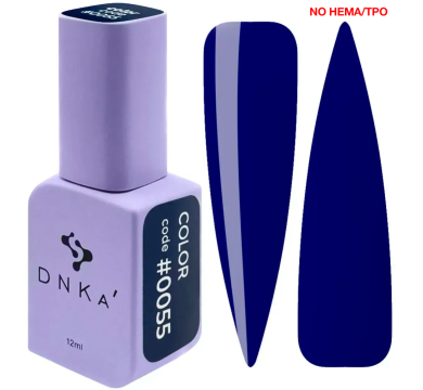 Гель-лак DNKa Gel Polish Color New Formula #0055, тёмно-синий, 12 мл