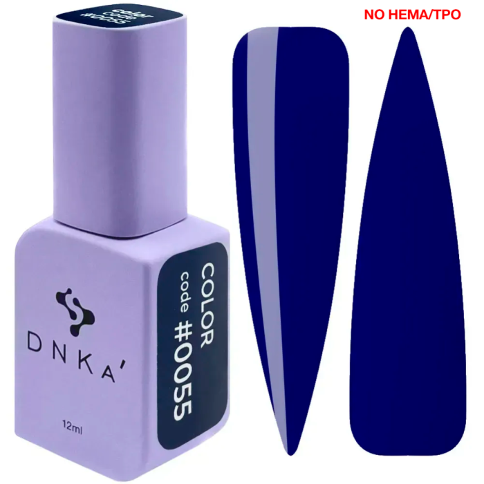 Гель-лак DNKa Gel Polish Color New Formula #0055, тёмно-синий, 12 мл