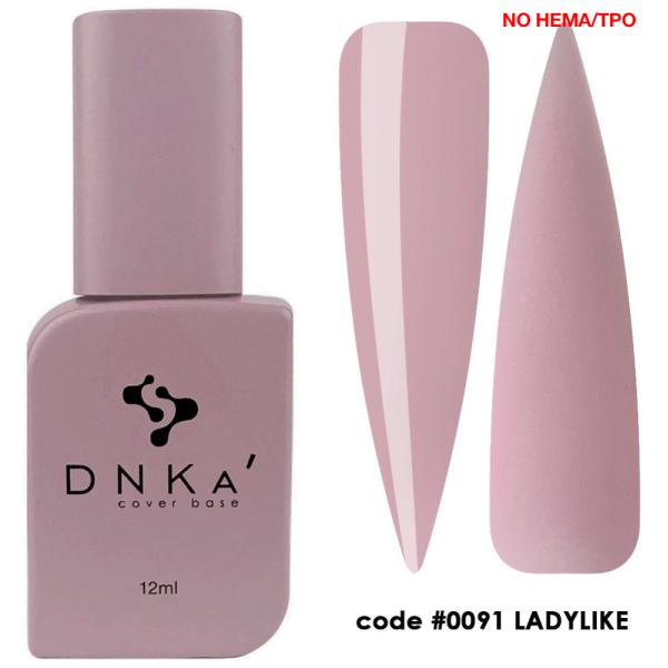 База камуфлююча DNKa Cover Base Formula #0091 Ladylike, бежева, 12 мл