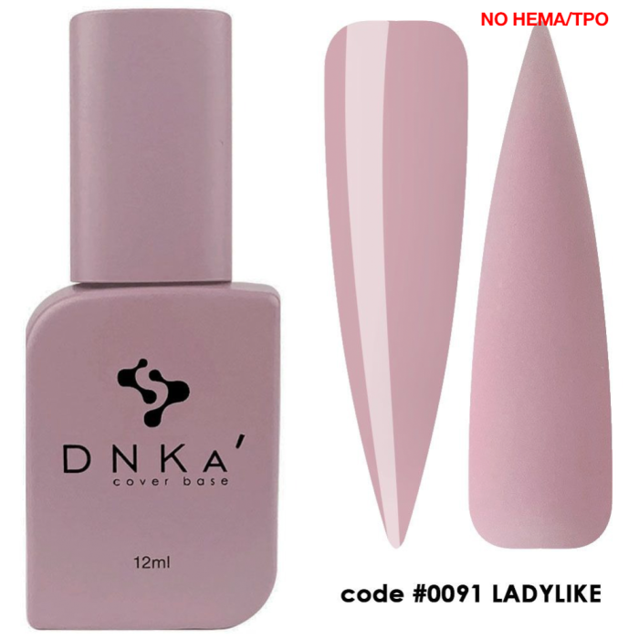 База камуфлирующая DNKa Cover Base New Formula #0091 Ladylike, бежевая, 12 мл