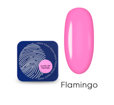 Гель для нарощування Touch Builder Gel №39 Flamingo, яскраво-рожевий, 10 мл