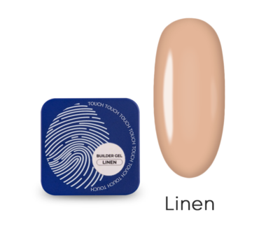 Гель для нарощування Touch Builder Gel №08 Linen, ніжно-бежевий, 10 мл