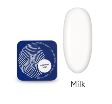 Гель для наращивания Touch Builder Gel №02 Milk, молочный, 10 мл