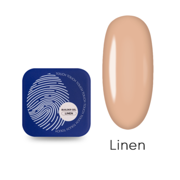 Гель для нарощування Touch Builder Gel №08 Linen, ніжно-бежевий, 30 мл