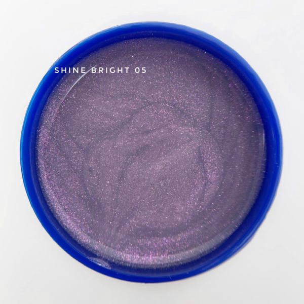 Гель для наращивания Touch Builder Gel Shine Bright №05, розовый с мелким розовым шиммером, 15 мл