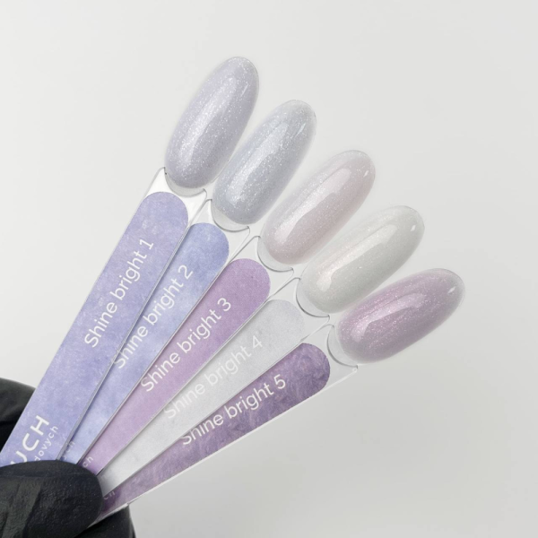 Гель для наращивания Touch Builder Gel Shine Bright №05, розовый с мелким розовым шиммером, 15 мл