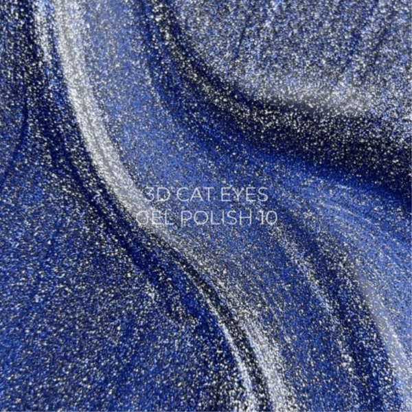 Гель-лак кошачий глаз Touch Gel Polish 3D Cat Eyes №10 светоотражающий, синий, 9 мл