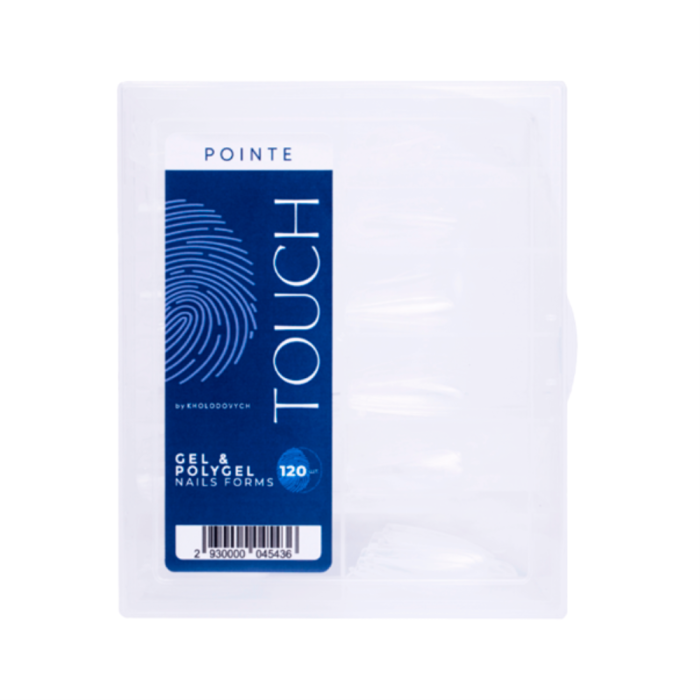 Верхні форми Touch Gel&Polygel Nails Forms Pointe, пуанти, 120 шт.