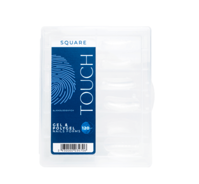 Верхні форми Touch Gel&Polygel Nails Forms Square, квадрат, 120 шт.