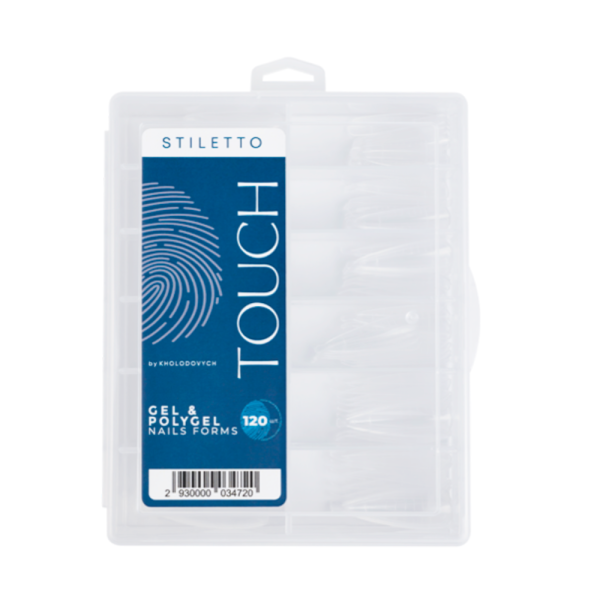 Верхні форми Touch Gel&Polygel Nails Forms Stiletto, стилет, 120 шт.