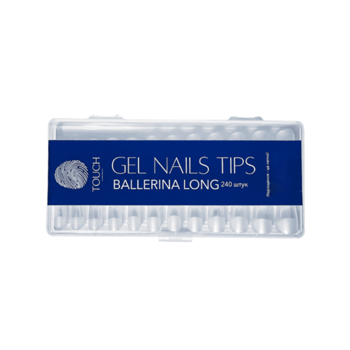 Гелеві типси Touch Gel Ballerina Long, довга балерина, 240 шт.