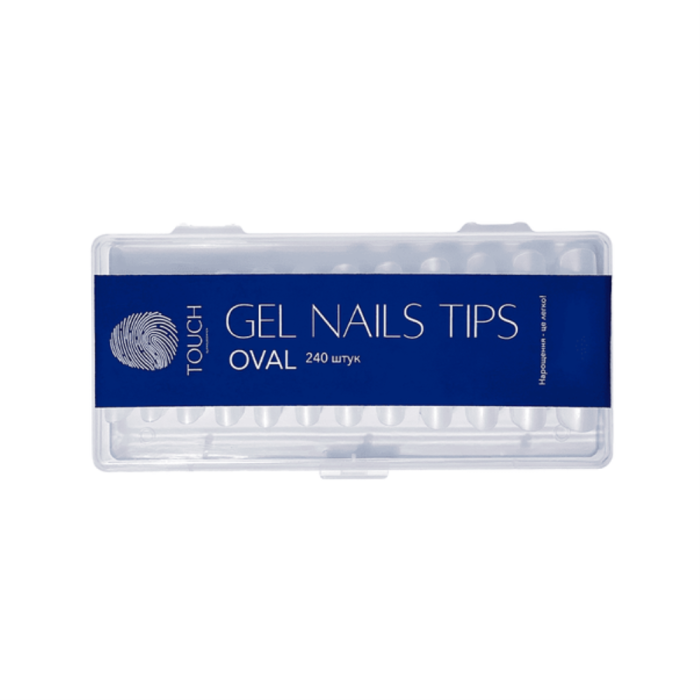 Гелеві типси Touch Gel Nail Tips Oval, овал, 240 шт.
