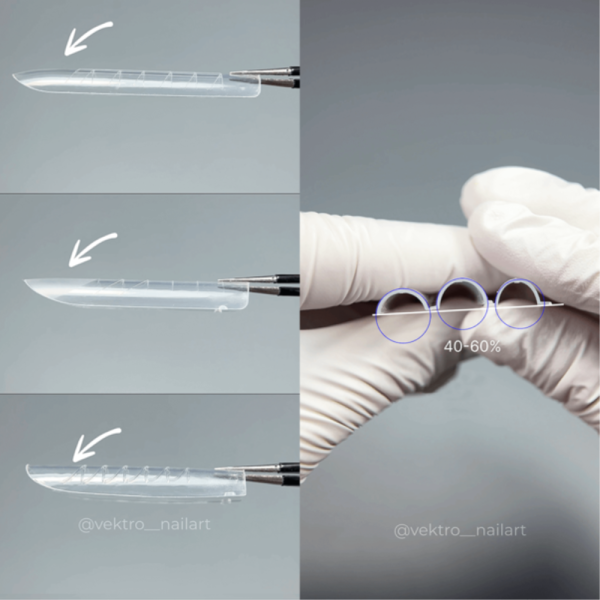 Верхні форми Touch Nail Forms Mix 12in1, мікс форм, 288 шт.