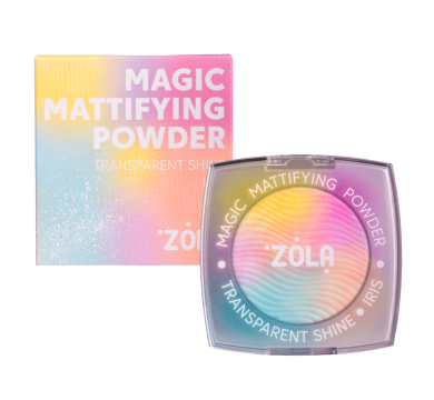 Пудра Zola Magic Mattifying Powder Iris, с сияющим эффектом
