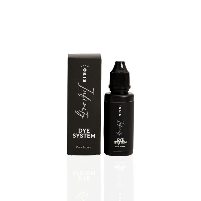 Краска для бровей Okis Brow Infinity Dye System Dark Brown, темно-коричневая, 15 мл