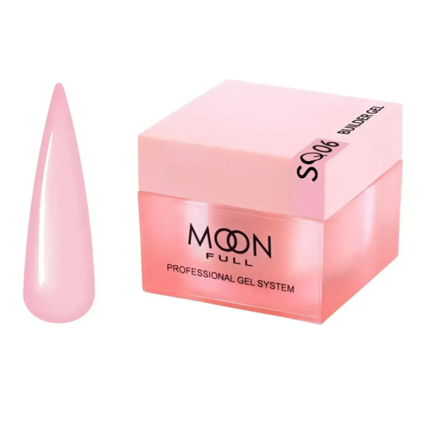 Гель для наращивания Moon Full Builder Gel №SQ06, пудрово-розовый, 30 мл
