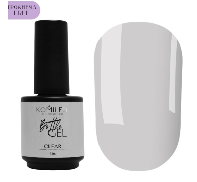 Гель жидкий Komilfo Bottle Gel Clear, прозрачный, 15 мл (HEMA/TPO free)